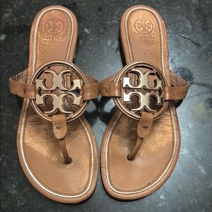 Tory Burch Tan Leather Sandals